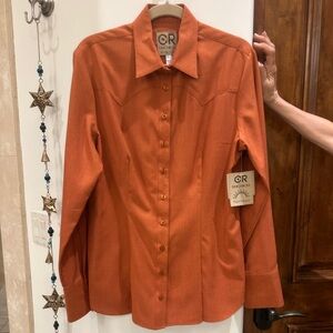 CR RanchWear Women's Sun Savvy Rust Western Pro Button-Up Shirt
